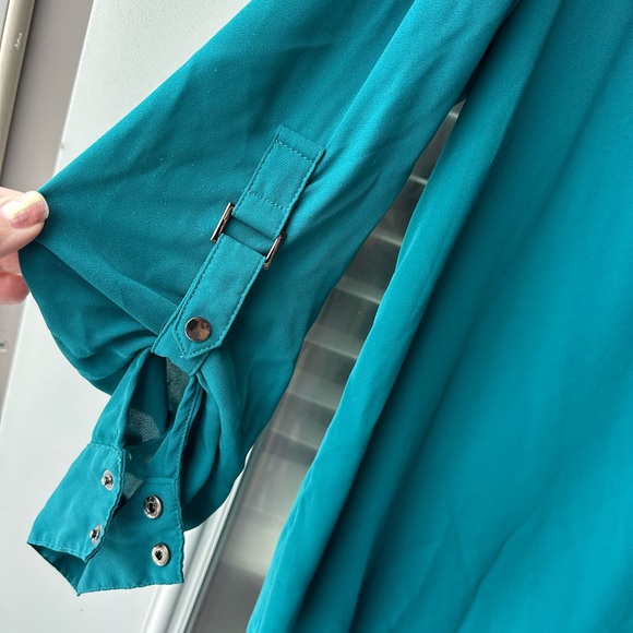 Adrianna Papell Women’s Teal Blouse - Picture 7 of 7